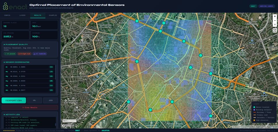 Sensor Placement WEB Application